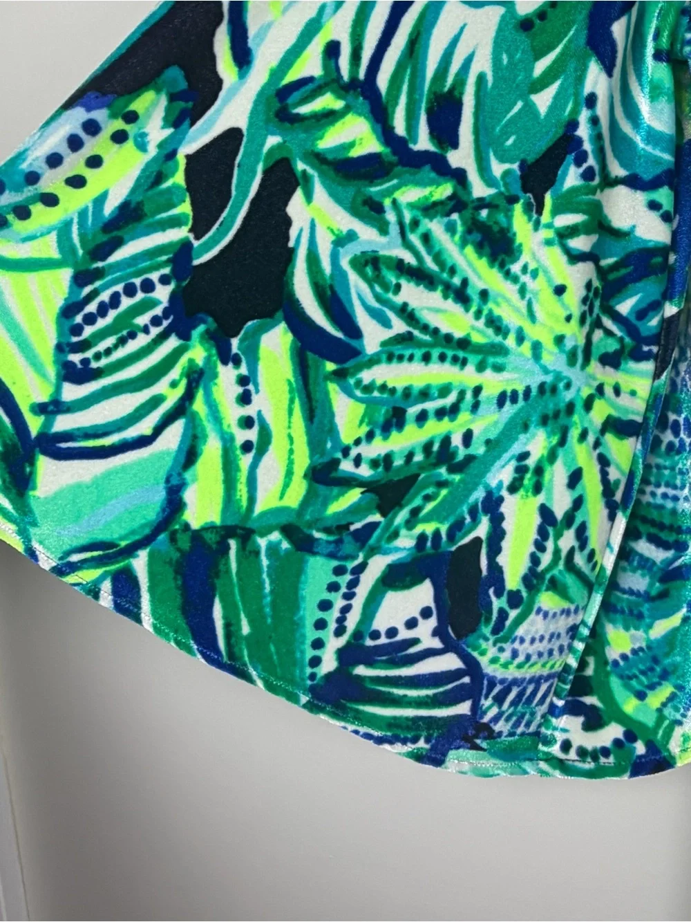 Lilly Pulitzer Viviana Romper Green Navy Blue Armadilly Tropical Velour XXS